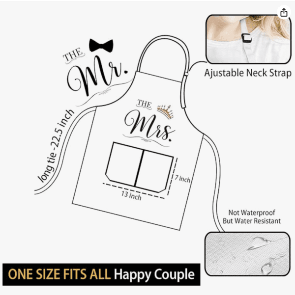 Mr & Mrs Apron Set - Image 2